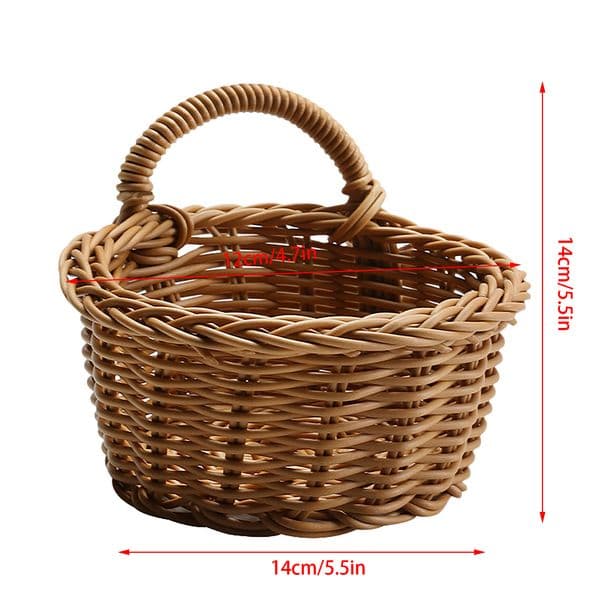 Flower Planter Wall Hanging Wicker Rattam Basket Garden Vine Pot Plants Holder Fruit Sundries Organizer Home Decor Baskets