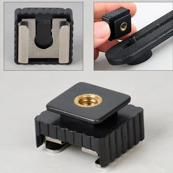 SC-6 SC6 Cold Hot Shoe Adapter Standard Mount Hotshoe to 1/4 Thread For Flash Speedlite Tripod Photo Studio Accessories