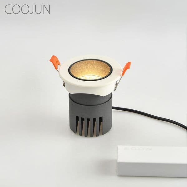 COOJUN new LED Downlights 2025 Recessed Ceiling Light 7W 12W Deep Anti-glare Spotlights 220V COB Lamp Dimmable Lighting Indoor Home Decor