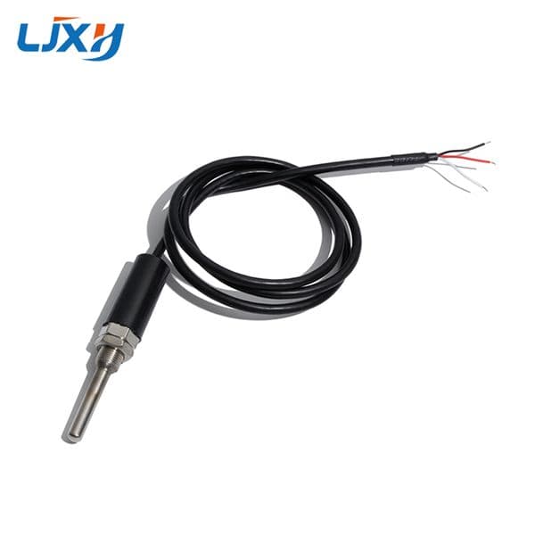 LJXH M12 Thread DS18B20 Temperature Sensor 3*0.3mm Signal Cable Three-core Wires SUS Probe 0.5m/1m/1.5m/2m without Shield