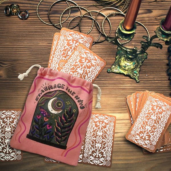 Tarot Cards Bag Jewelry Coin Pouches Candy Gift Bags Small Size 13 X 18cm Board Games Family Playing Card Game Witchcraft