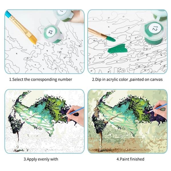 GATYZTORY Classic Crafts Painting by numbers Woman Acrylic Paint Markers by numbers Wall art Painting Decor