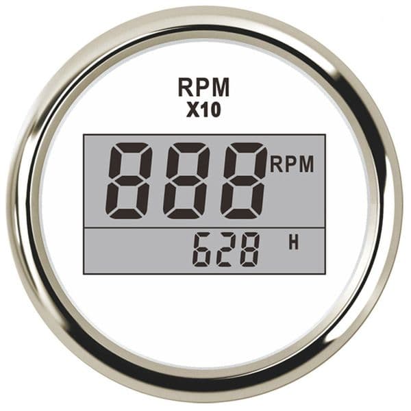 Vehicles Blue Backlight Digital Tachometers Gauges 52mm Tach LCD Rev Counters with Hourmeters 9-32v for Car Truck Boat Yacht Rv