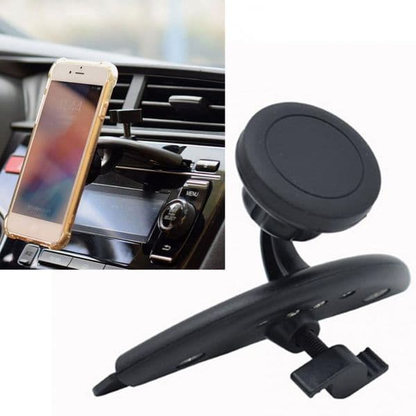Universal Magnetic Adjustable Phone Stand for iPad Car CD Player Slot Mount Holder for iPhone Tablet GPS