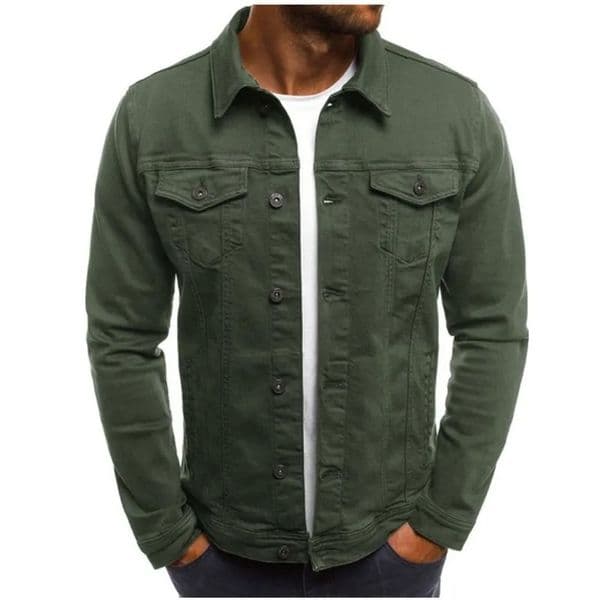 Autumn Mens Super Large White Denim Jacket Street Clothing Cotton Casual Full Match High Quality Jean Coats Mens Blue Green Black 241108
