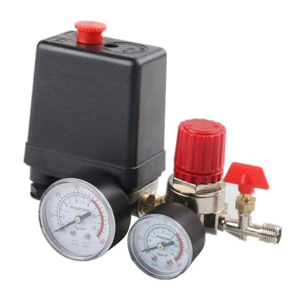 2022 New Pressure Switch Air Valve Manifold Compressor Control Regulator Gauges Inflators Auto Parts Maintenance Fast Delivery