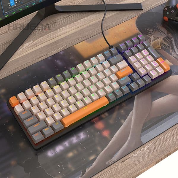 K3 Wired Mechanical Gaming Keyboard Backlight Gamer Keyboard Red/Blue Switch 100 Keys 9 light effects Type-C Personalized keycap