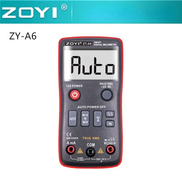 Digital Multimeter Professional Voltmeter AC DC Voltage ZOYI ZT-A6 Current Resistance Tester Multimeter Temperature NCV Meter X