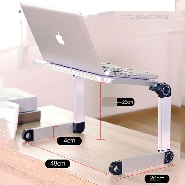 Portable Laptop Desk Stand Adjustable Liftable Aluminum Lapdesk For Home Office Work For TV Bed Sofa PC Notebook Table Desk