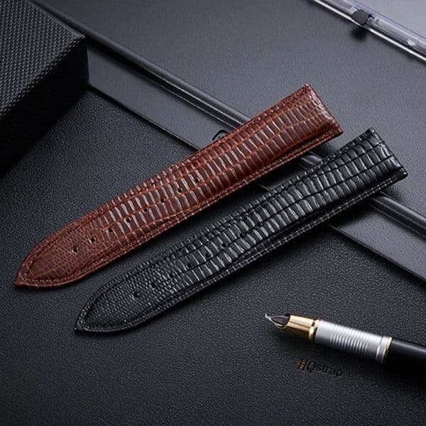 Crocodile Pattern Genuine Leather Watch Band 18mm 20mm 22mm 24mm Butterfly Buckle Wristband Man Female Strap Bracelet Belt