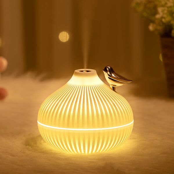 300ml USB Air Humidifier Mini Water Aroma Diffuser with Warm LED Night Light for Home Room Ultrasonic Cool Mist Humidificador