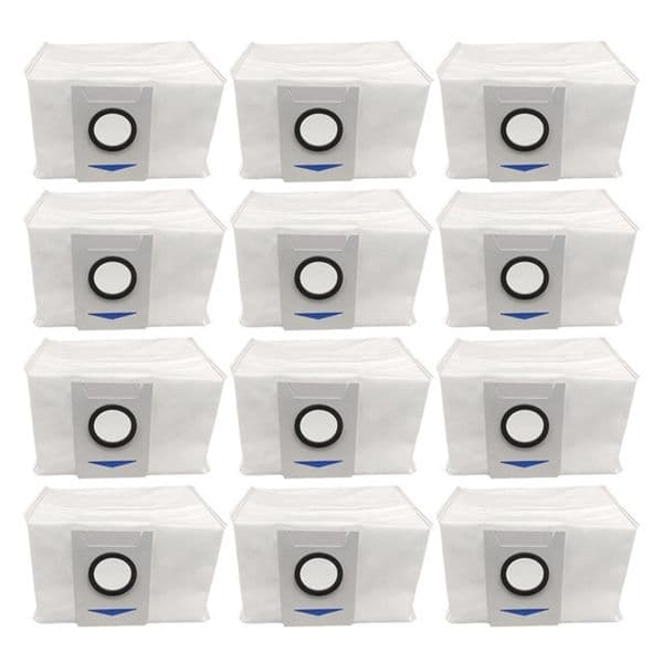 12 Pack Vacuum Dust Bags for Ecovacs Deebot X1 Omni Turbo Robot Vacuum