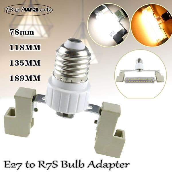 Light Bulb 78/118/135/189mm Base Type Adapte Fireproof Lamp Switch E27 To R7S Lamp Holder Converter Socket Conversion