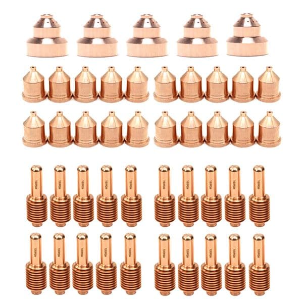 45pcs Plasma Electrode Nozzle Tip Kit 80A 120927 120930 For 1250 Cutter Torch Copper Electrodes 120926 Plasma Consumables