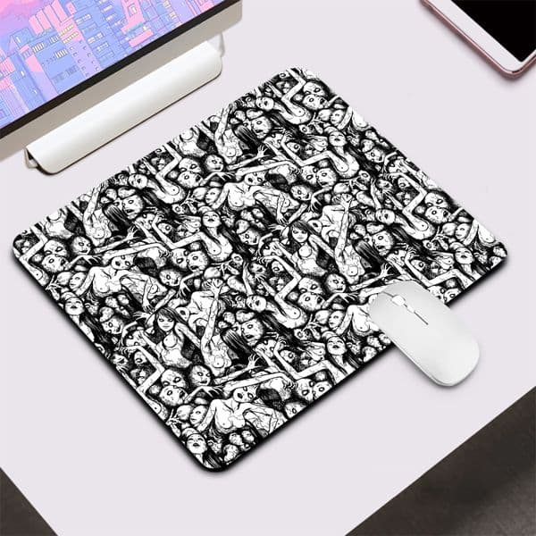 Junji Ito Tees Horror Small Gaming Mouse Pad Computer Office Mousepad Keyboard Pad Desk Mat PC Gamer Mouse Mat Laptop Mausepad
