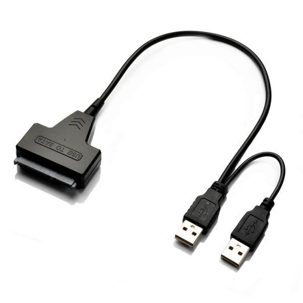 External CD-ROM Optical/SSD HDD Hard Drive Dual USB 3.0 To SATA2.0,12V2A Adapter Data Cable 2.5/3.5 Desktop Hard Drive Converter