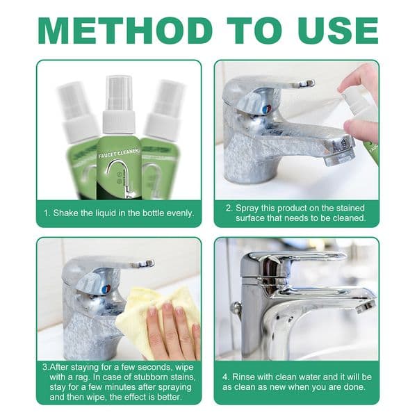 Faucet Rust Remover Multifunctional Kitchen Liquid Cleaner For Washroom Washbasin