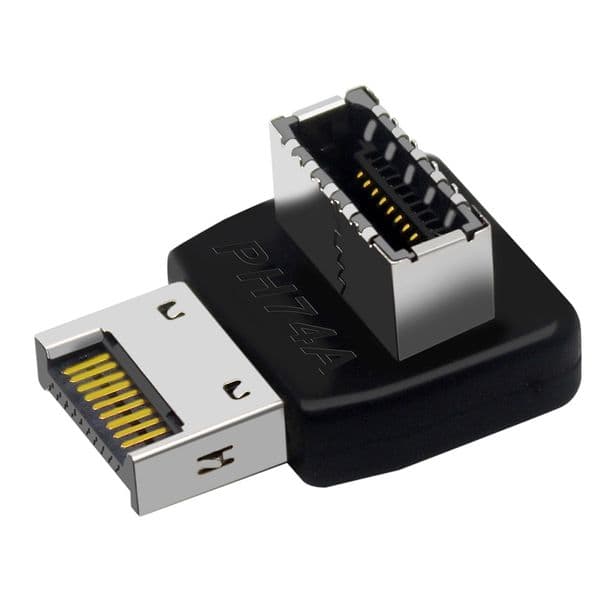 Front USB C Header Adapter Front TYPE C Socket Vertical Type E Header Converter for PC Motherboard Internal Connector