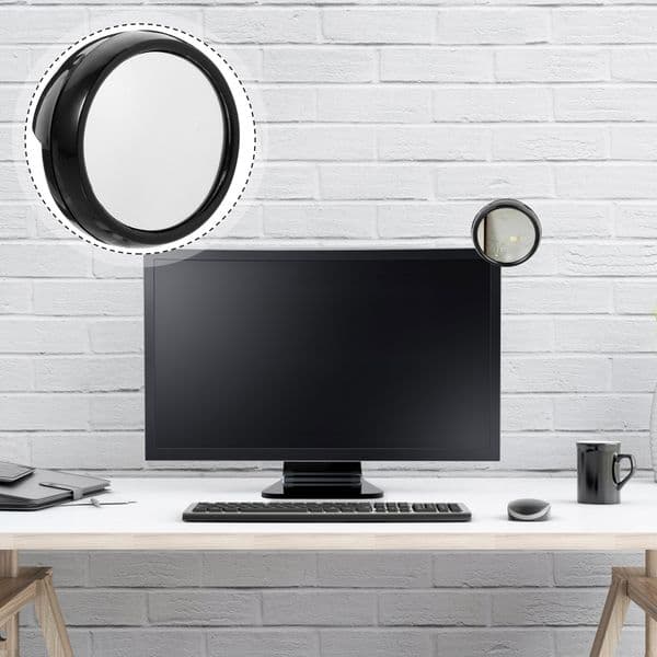 Mirror Computer Rearview Rear Office Clip Screen Safety Laptop Behind View See You Desk Cubicle Pc Convex Monitor