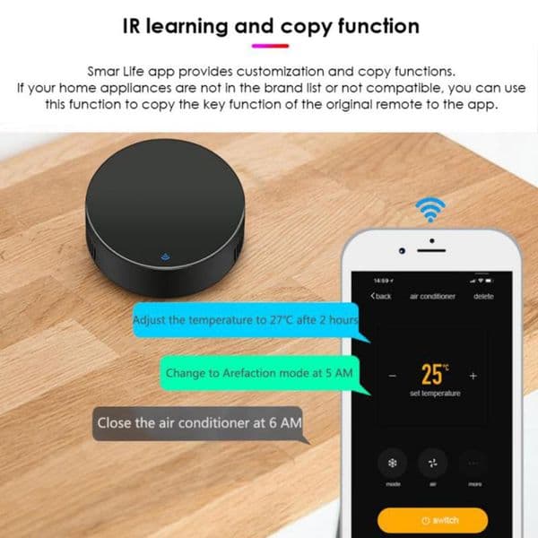 Tuya Universal Smart IR Remote Control WiFi Smart Home For Air Conditioner ALL TV LG TV Support Alexa Google Home Alexa