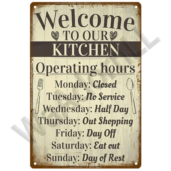 Retro Diner Tin Sign Poster Vintage Wall Posters Metal Sign Decorative Wall Plate Kitchen Plaque Metal Vintage Decor Accessories