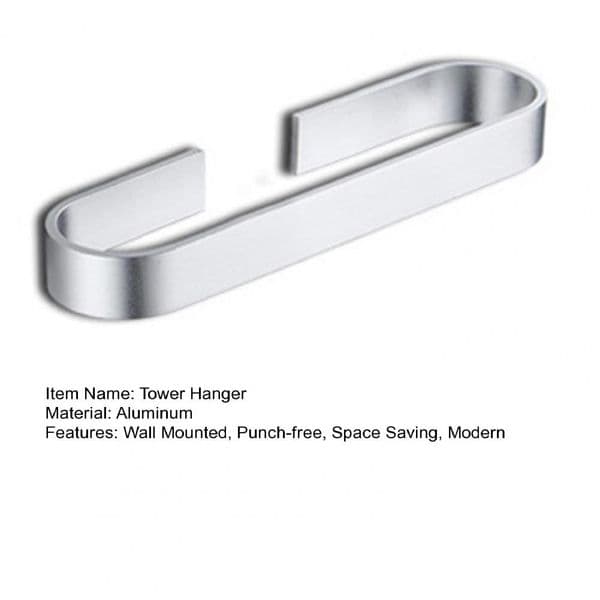 Modern Tower Hanger Wall Mounted High-quality Aluminum Towel Rail Punch-free Space Saving Towel Ring Bathroom Kitchen Supplies