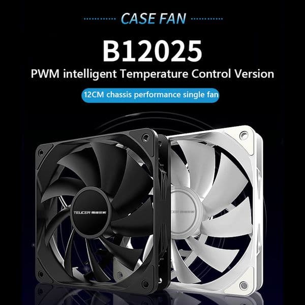 120mm Fan Black PWM 4PIN 12V DC Case Fans For CPU Cooler Water Cooling Computer Chassis Quiet High Air Volume Ventilador