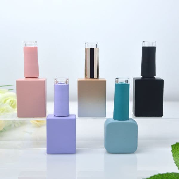 Empty Nail Polish Bottle 10ml 15ml DIY Nail Gel Container Colourful Glass Cosmetic Nail Beauty Oil Packing Bottle Makeup Tools