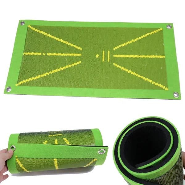 Indoor Outdoor Practice Golf Hitting Training Aids Mat Plastic Non-slip Mini Golf Swing Mat For Swing Detection