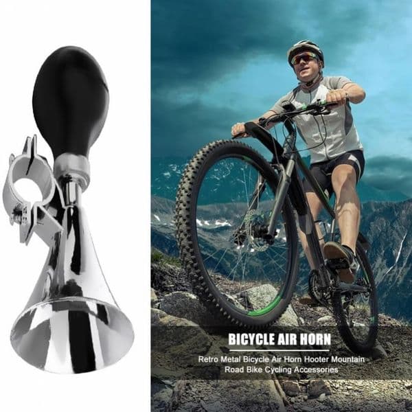 20 - 22mm Silver Handlebar Ring Loud Bike Air Horn for Safety Road Children Bike Handlebar Bell Ring