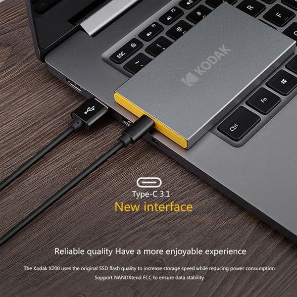 Original KODAK SSD 240GB 480GB 960GB Disco Duro Externo USB3.1 GEN2 External Hard Drive Type c Portable Solid State for Laptop