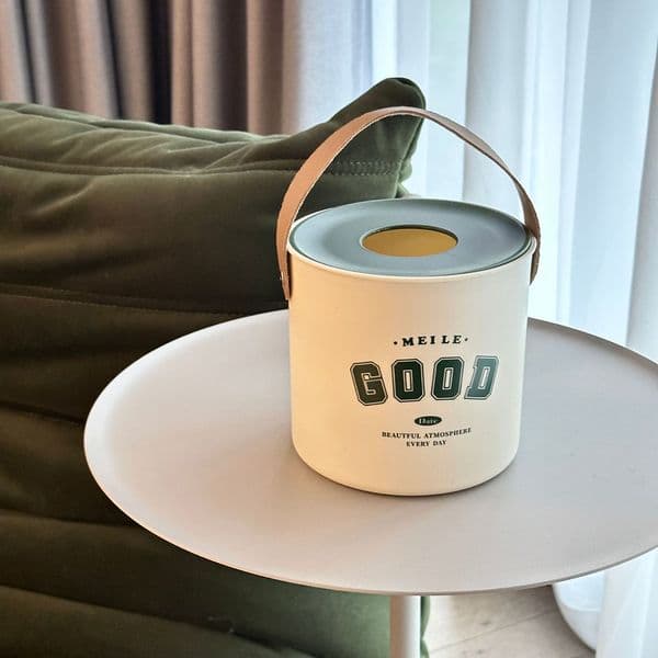 Round Toilet Roll Paper Container Living Room Bedroom Napkin Holder Home Toilet Paper Storage Desktop Tissue Box Dustproof