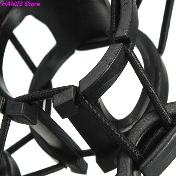 1XUniversal Professional Condenser Microphone Mic Shock Mount Holder Studio Recording Bracket For Large Diaphram Mic Clip Black