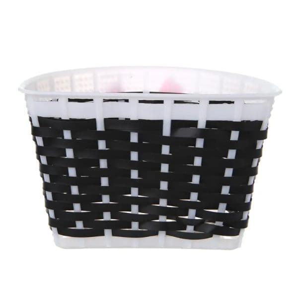 Bicycle Basket Children Bike Tricycle Scooter Storage Front Handlebar Plastic Bow Knot Basket Carrier Cycling Kids Riding Bag