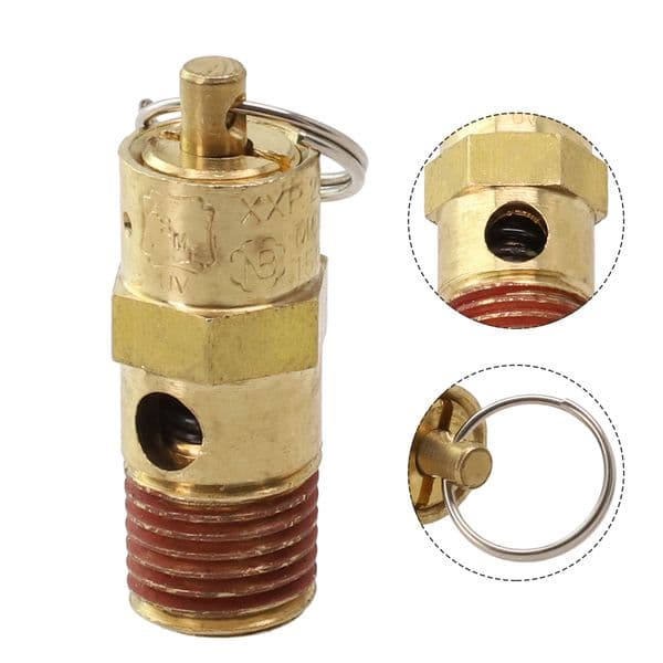 Safety Relief Pressure Valve Water Conservancy 1/4" NPT 150 PSI Air Compressor Explosion-proof Type Inlet Connection