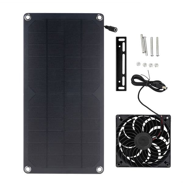EOEXBY 15W Solar Exhaust Fanused for Micro Inversor 500W 600W 700W Mini Ventilator Solar Panel Powered Fan Air Extractor for
