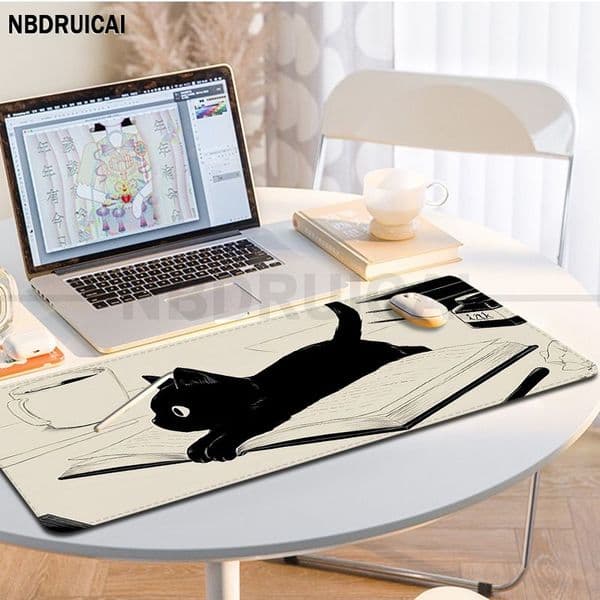 Kawaii Anime Cat Cute Gamer Speed Mice Retail Small Rubber Mousepad Size For Kawaii Desk Teen Girls For Bedroom