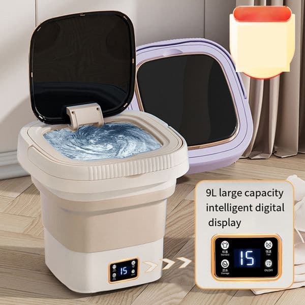 9L Big Capacity Folding Portable Washing Machines with Dryer for Clothes Travel Home Socks Mini Automatic Tourist Washe