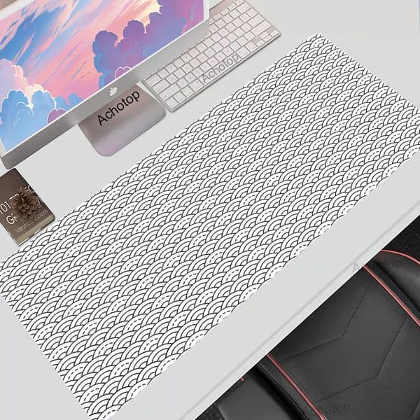 Black And White Large Mouse Pad 100x50cm Computer Mousepad Company Gaming Mausepad XL Keyboard Mat Office Desk Mats Abstract Art
