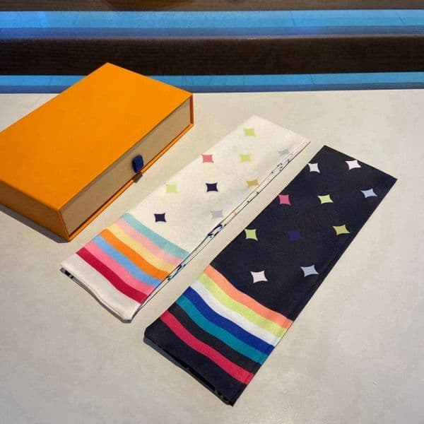 WJ007 Men's and Women's Knitted Scarf Set Summer Silk Satin Autumn and Winter Silk Fashion Headband Scarf Designer Cashmere Shawl Checkered Cotton Scarf Square