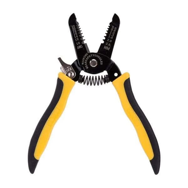 DELI 7 Inch 2 2025 in 1 Wire Stripper And Cutter Slip Resistance Blade Dual Color PVC new Coated Handle