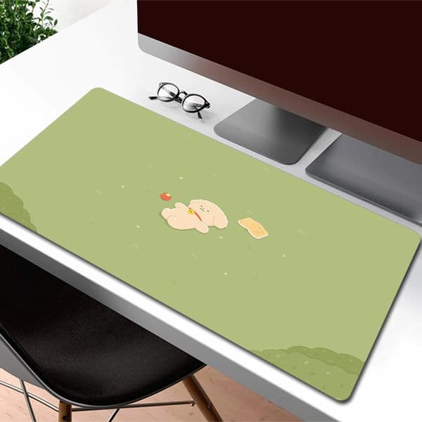 Cute Green Plant Mouse Mat Extend Rubber Desk Mat Office Large Mouse Pad Gamer Locking Edge Computer Mousepad Game Keyboard Pads