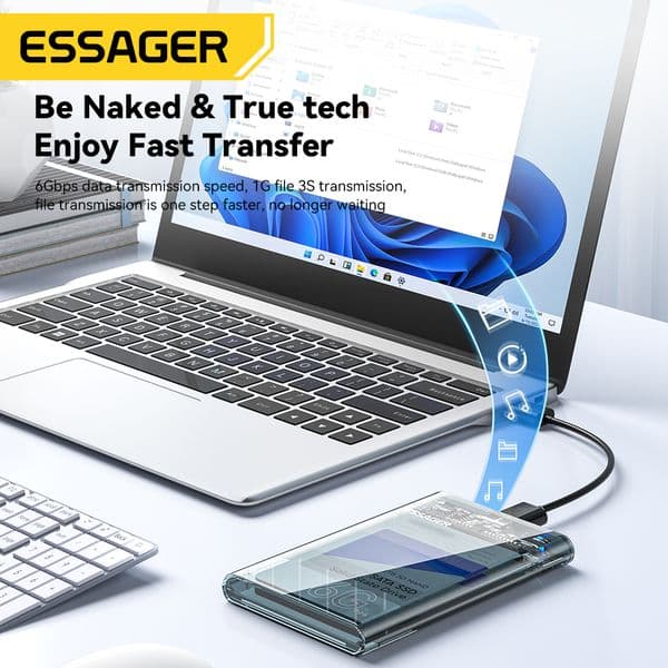Essager 2.5 inch SATA Box USB 3.0 HDD Enclosure Mobile Hard Drive Cases For SSD 2.5inch SATA Storage Enclosure Hard Disk Case