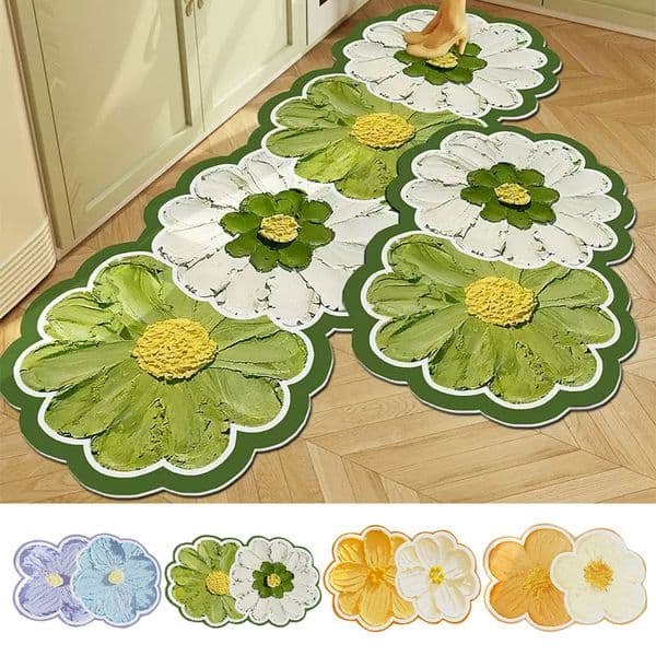 Flower Kitchen Rug Long Carpet for Living Room Kitchen Floor Mats Entrance Doormats Bathroom Mats Bedroom Hallway Home Decor 러그