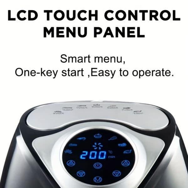 3.7QT Air Fryer Household Smart Touch Screen Electric Fryer Without Oily Smoke Large Capacity French Fries Machine
