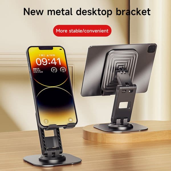 Metal Tablet Phone Stand Desk Mobile Phone Support Foldable Tablet Holder Ipad Stand For iPhone 15 iPad Pro Phone Accessories
