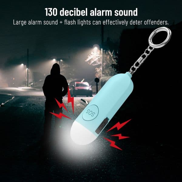 Emergency Alarm Keychain Standby Over 2 Years Carrying Scream Loud Panic Alarm Anti-attack Personal Siren Whistle for Girl Women