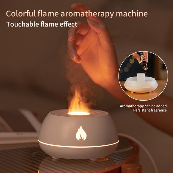 New USB Aroma Diffuser Humidifier Sprayer Portable Home Appliance 130ml Electric Humidifier Led Essential Oil Flame Lamp Difusor