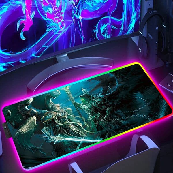 Heroes of Might and Magic 3 Map RGB Gaming Mouse Pad Large Mause Pad Keyboard Desk Carpet Game Rubber No-slip LED Mousepad Gamer