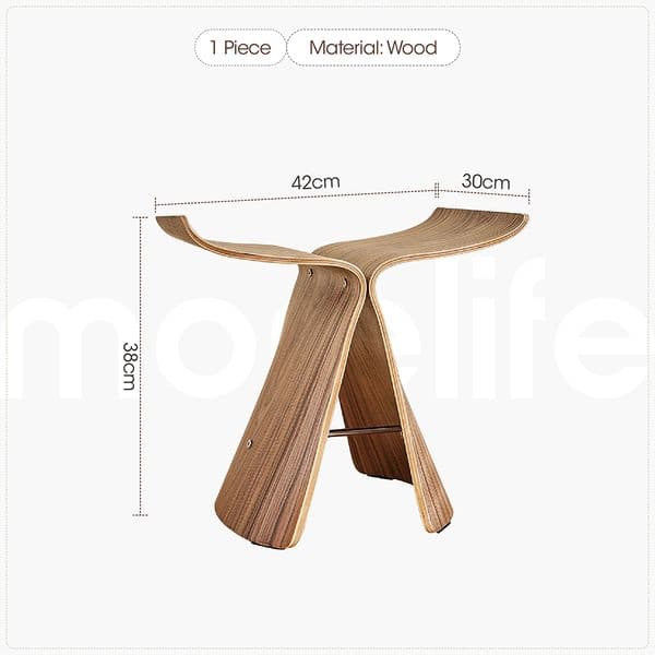 Danish Butterfly Chairs Wood Living Room Shoe Replacement Stool Bedroom Bedside Table Makeup Leisure Small Bench Furniture